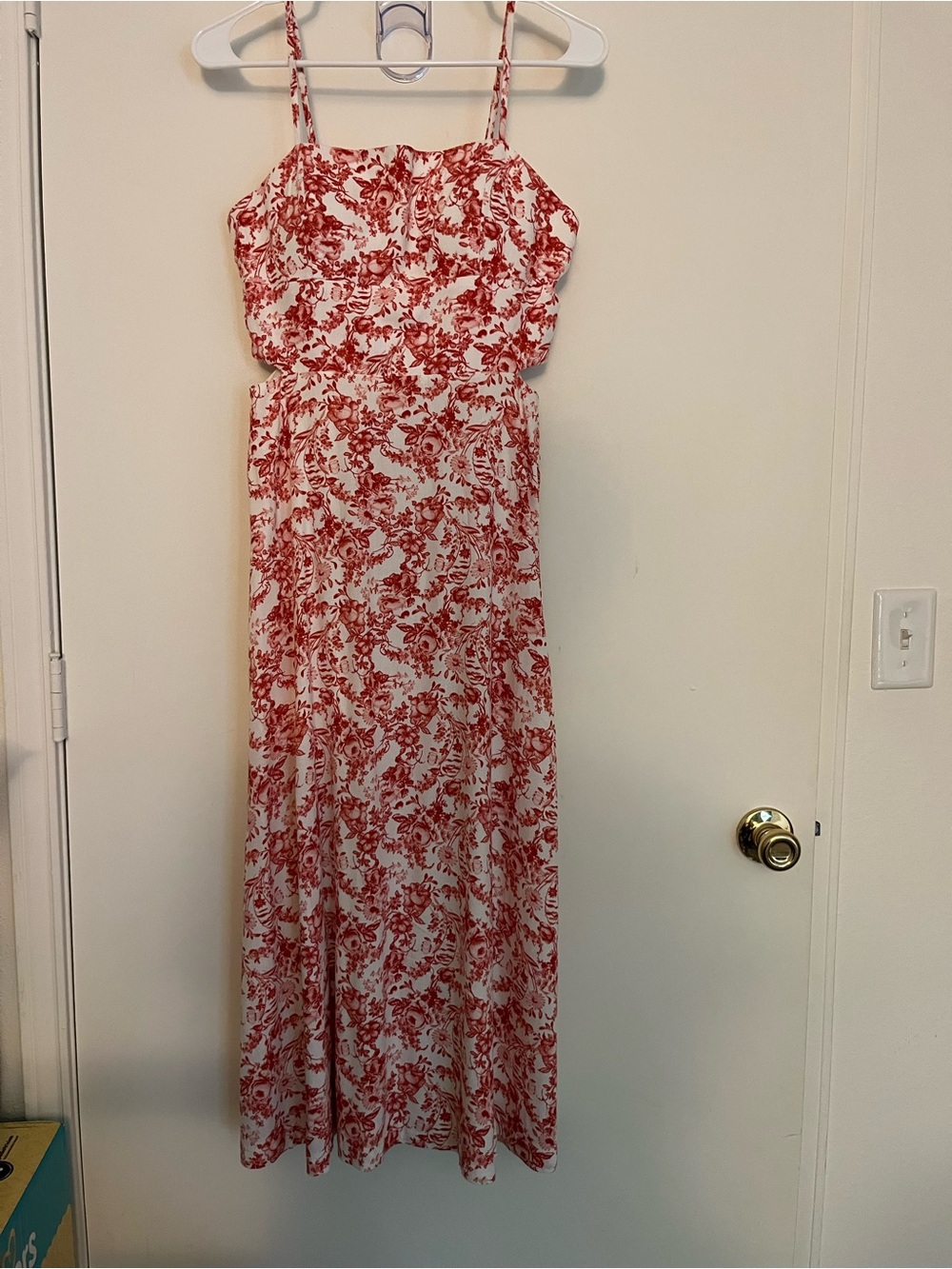 Floral cut-out Midi dress